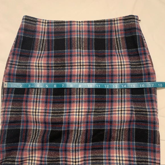 Tibi Black and Pink Plaid Pencil Skirt - Picture 3 of 8